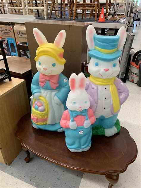 Easter bunny, about 24" tall for 35. . Easter blow molds for sale